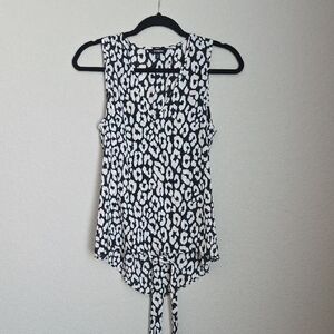 Express Monochrome Leopard Print Tank Top